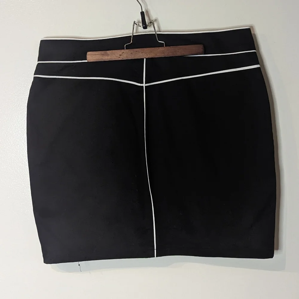 Lucky 13 Western Button Up Mini Skirt Black White pockets 2XL - Picture 9 of 12